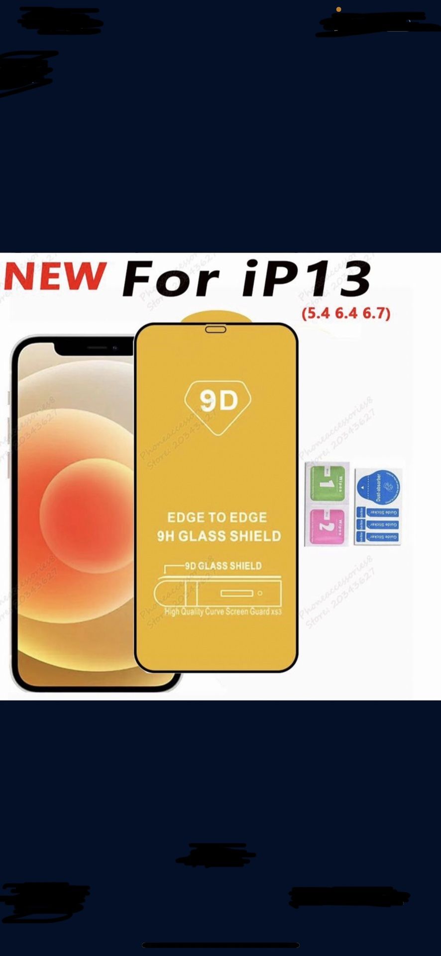 Brand New Temperatured Glass Screen Protector Full Cover For Apple iPhone π²