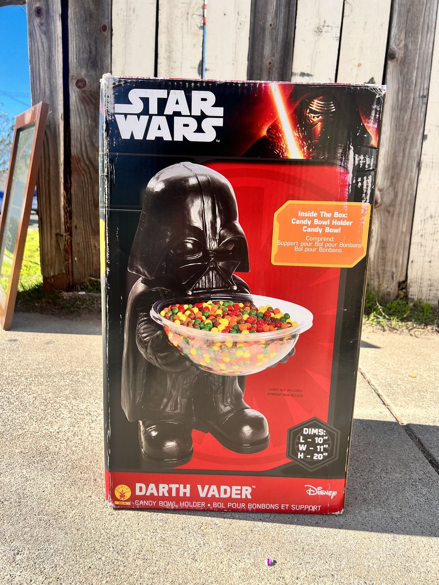 STAR WARS DARTH VADER CANDY BOWL HOLDER RUBIES 10" x 11" x 20" 