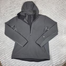 Lululemon Cold Terrain 1/4 Zip Hoodie M Performance Sweater Grid Thermal 