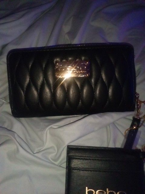 Bebe Black Leather Wallet