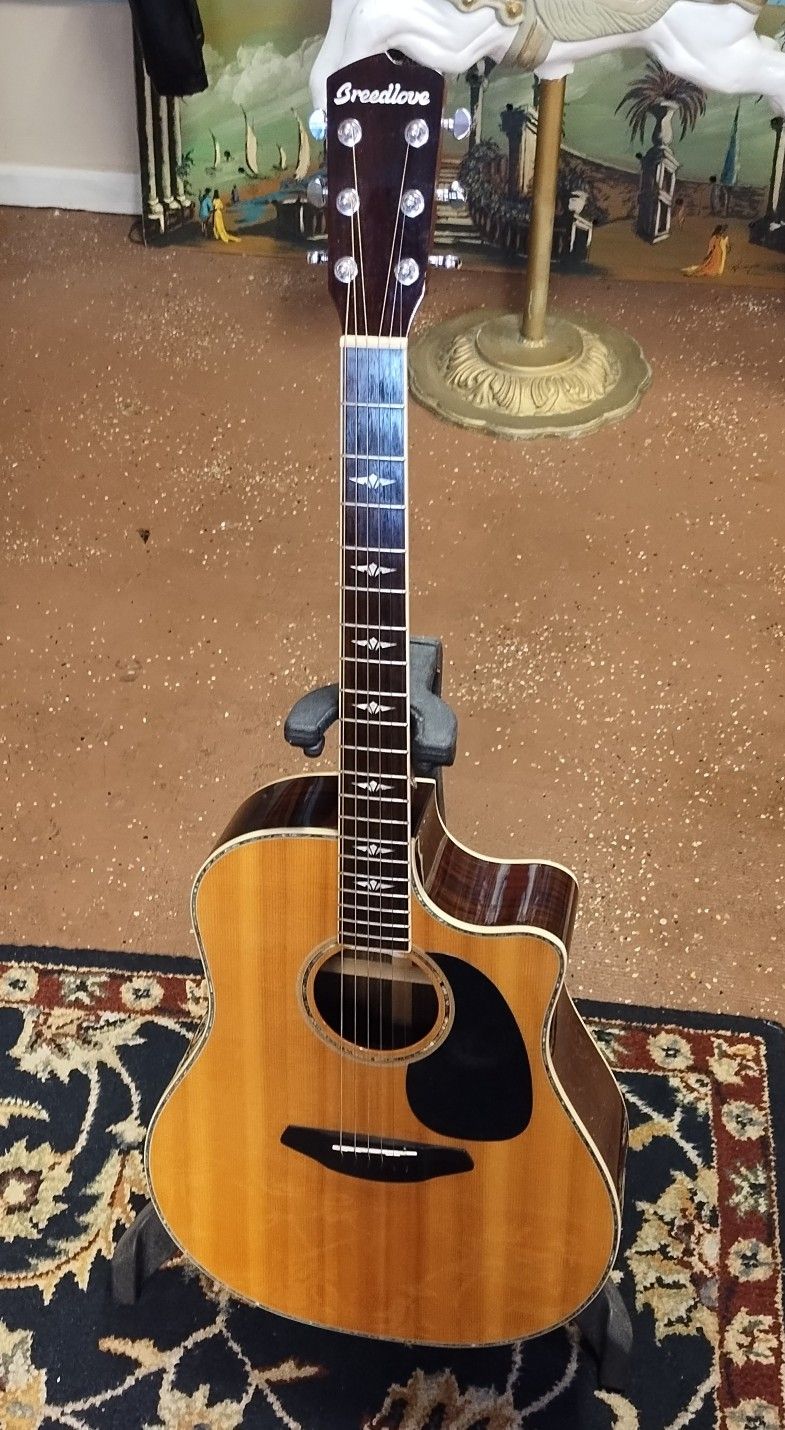 BREEDLOVE STAGE DREADNOUGHT ACOUSTIC ELECTRIC GUITAR 