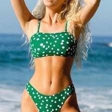 Cupshe Bandeau Polka Dot Bikini Medium 