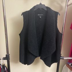 I-N-C Brand Color Black Women’s Vest Size Large