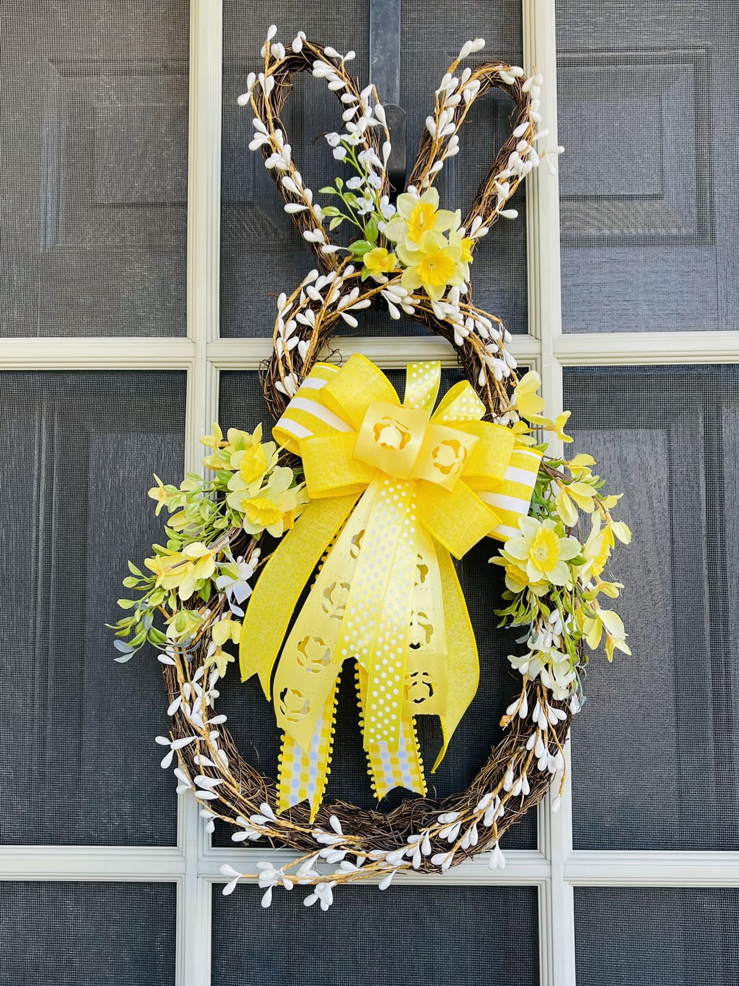 Easter Bunny Wreath Home Door Decoration Gift 