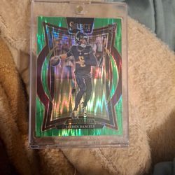 2024 Panini Select - Concourse Level (Neon Green Shock Prizm) Serial# 109/599 *Jayden Daniels* Rookie Card 