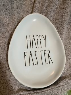Rae Dunn Happy Easter Egg Plate