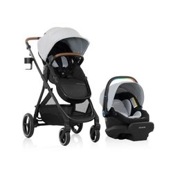 EVENFLO Shyft Intuiti Travel System featuring LiteMax NXT Preemie & Infant Car Seat with SensorySoothe (Storm Gray)