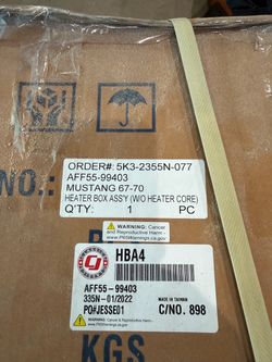 67-70 mustang heater box