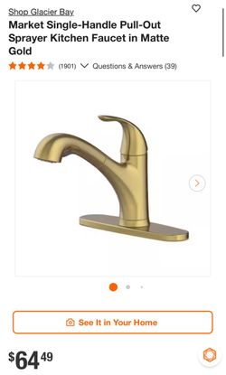 Market Single-Handle Pull-Out Sprayer Kitchen Faucet in Matte Gold