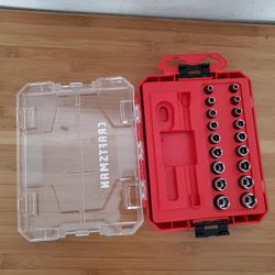 CRAFTSMAN VERSASTACK Hard Case 1/4 Dirve Ratchet 18 pc Metric & SAE Sockets Dewalt Tough Box Organizer Storage Tray Stackable Accessory 