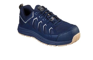 Skechers Navy Composite Safety Toe Work Shoes Memory Foam. Men's Size 9