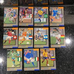 Lot of 11 Road to Finals: 1994 Upper Deck World Cup English/Spanish Cards
