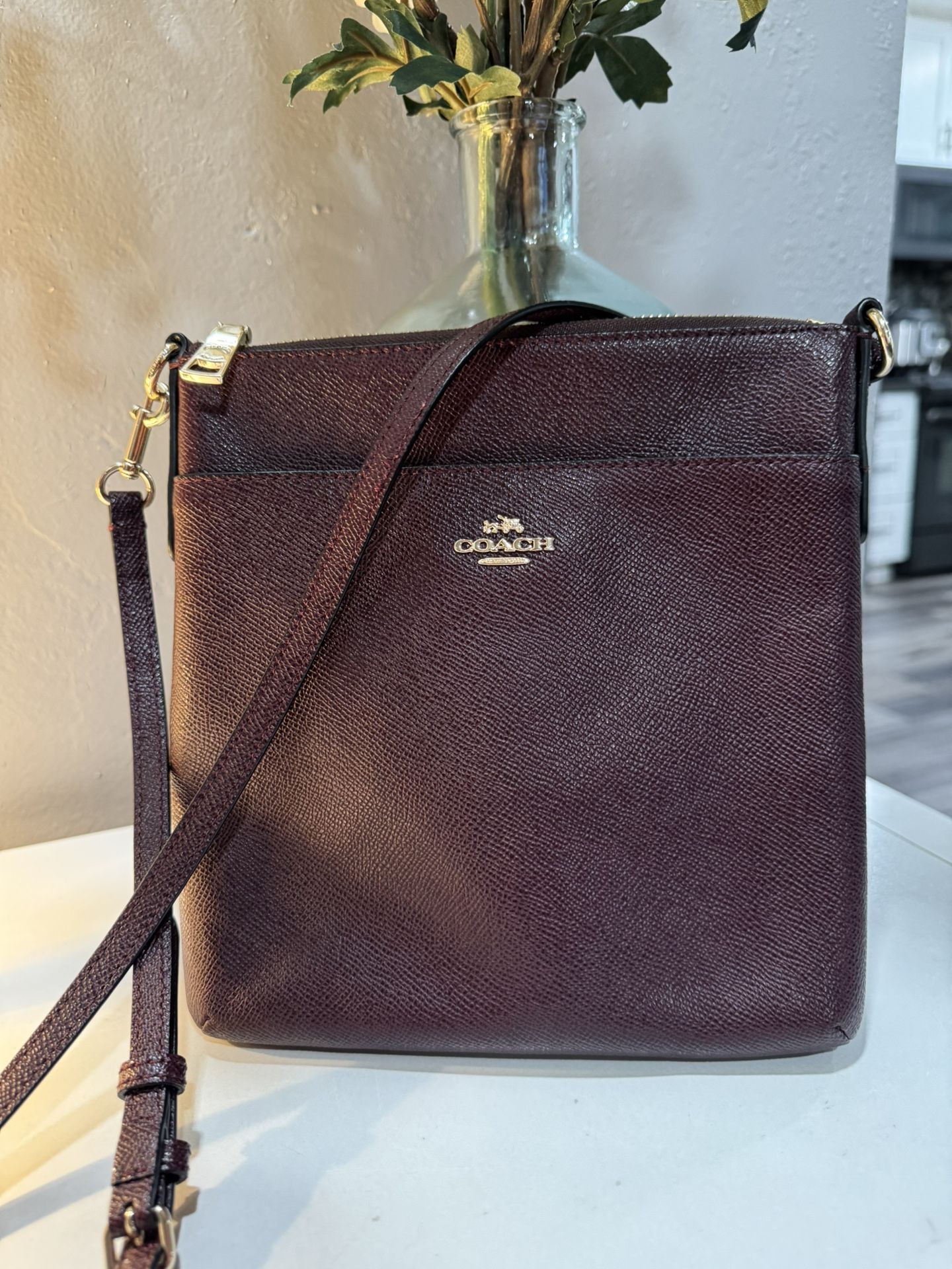 Coach Crossbody In Oxblood