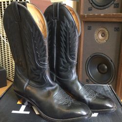 Boulet, Size 11D, Black Cowboy Boots