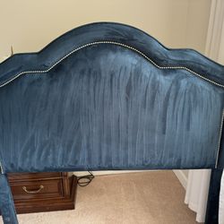 Queen Bed Suede Headboard And Frame