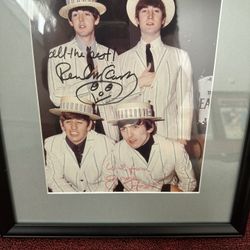 The Beatles framed signed photo