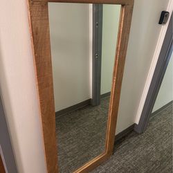 Large Solid Wood Mirror – Great Condition – $40