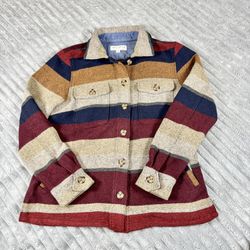 IDYLLWIND Miranda Lambert Shacket Striped Multi Women's - Medium- RARE 