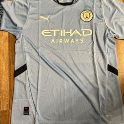 New Manchester City Soccer Jersey Size xL