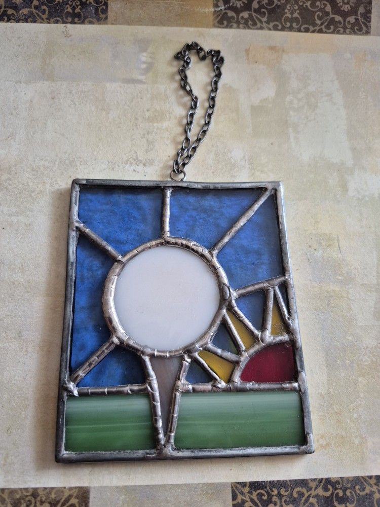 Window Suncatcher H 4"1/2, W 3"3/4, Stained Glass