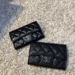 Chanel Caviar/lambskin Flap Card Holder Wallet