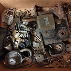 Assortment Of Locks with Keys and Miscellaneous