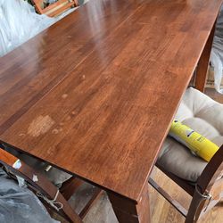 Tall Extendable SOLID WOOD  KITCHEN TABLE 