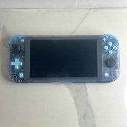 Nintendo Switch Lite Clear Case Blue For Parts Or Repair 