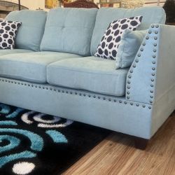Teal Sofá And Love Seat $899. 