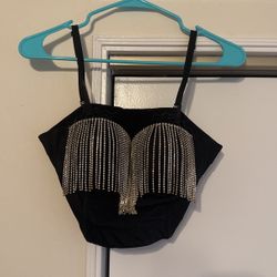 Rhinestone Diamond Corset -M 