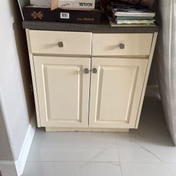 Accent Cabinet With Two Drawers And Cabinets And Countertop