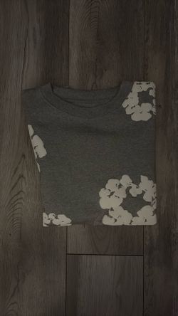 Long sleeve Denim tears, Grey,  Large