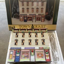 Lighted Snow Village Set