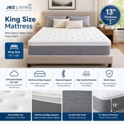 🛏️ King Size 13” Mattress – Brand New