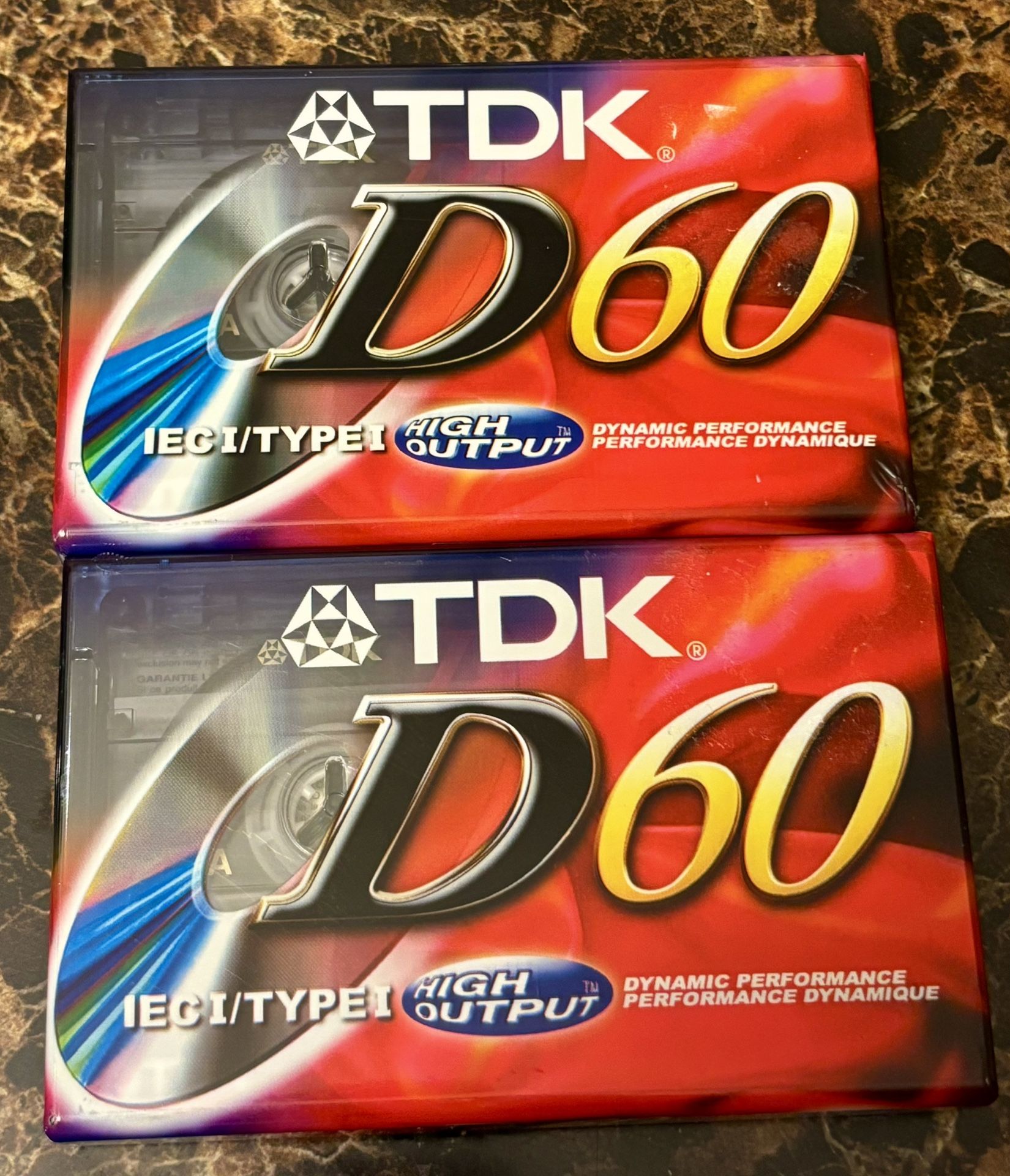 Two Audio Cassette TDK 60. Retro Style