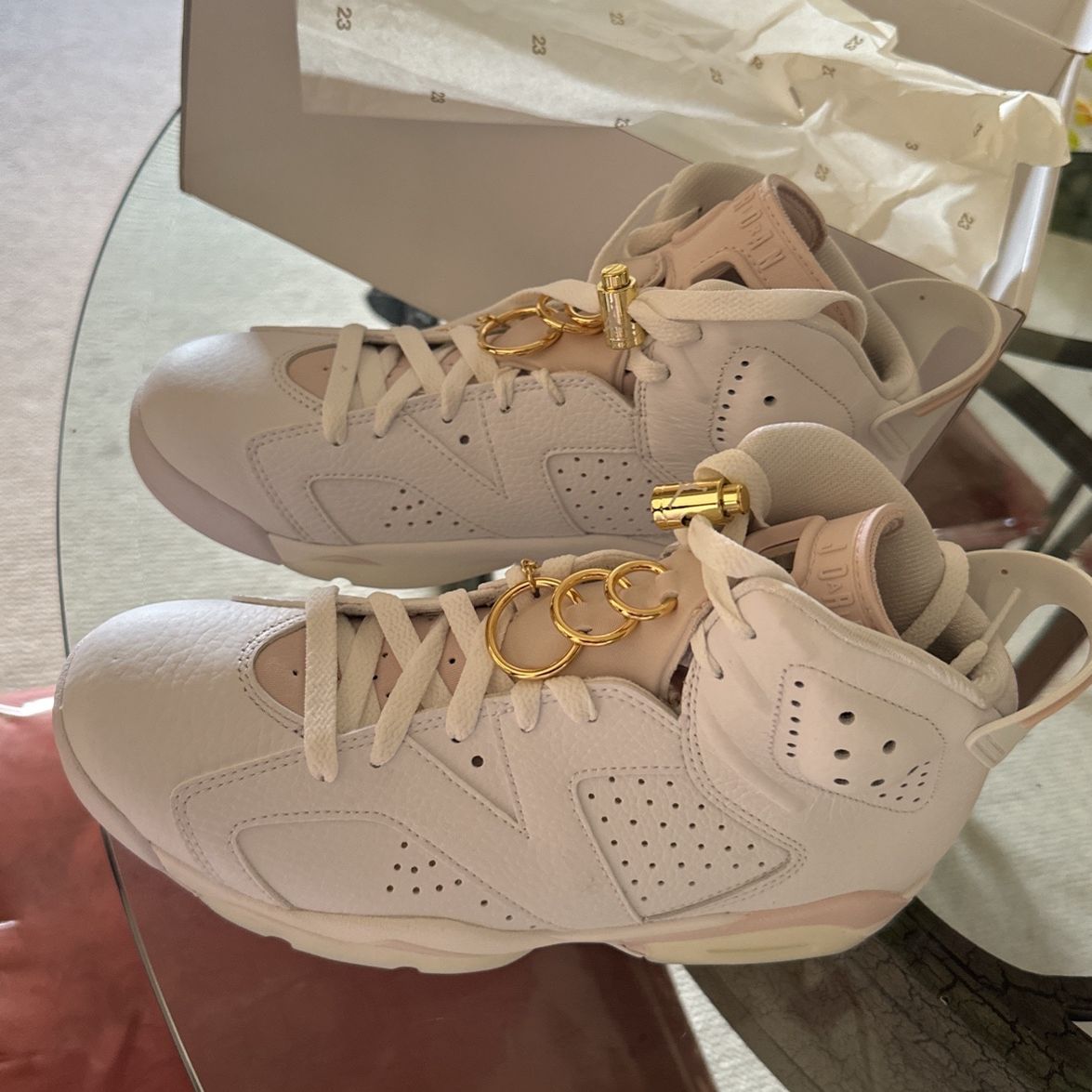 Jordan 6 Retro Gold Hoops