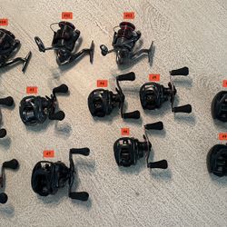 Daiwa and Shimano fishing reels