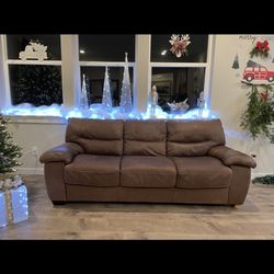 Brown Leather Couch