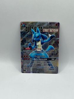 Non TCG Pokemon Lucario Gx Fan Art Card