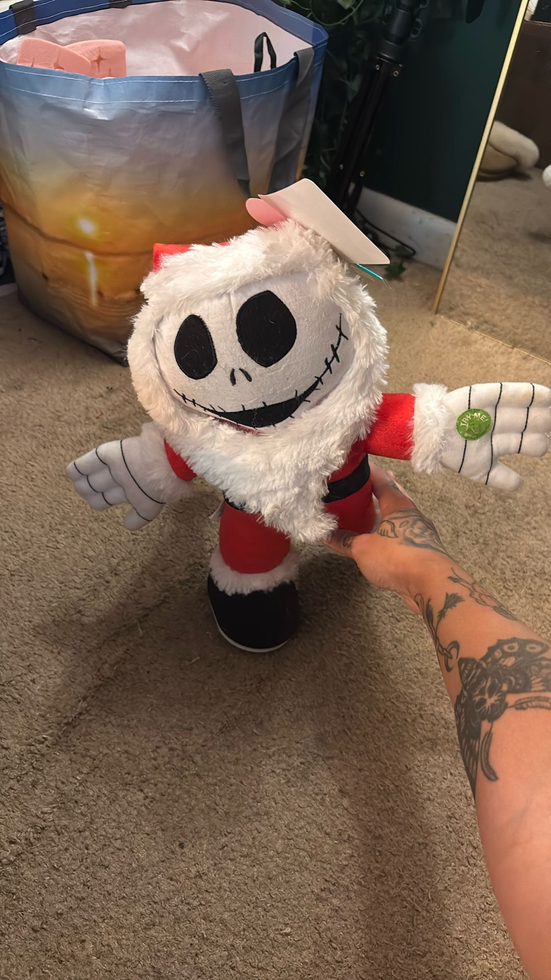 Jack Skellington, singing and dancing Christmas figurine