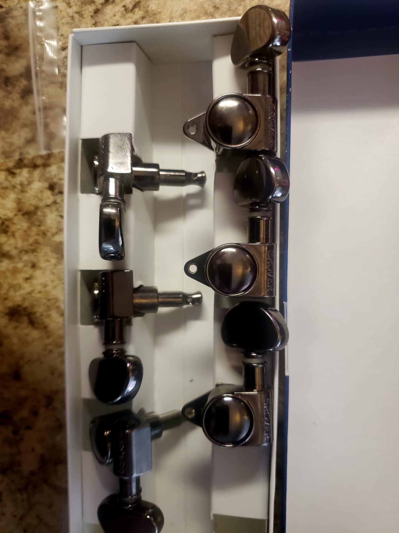 Grover 3+3 Rotomatic Tuners 102 Series (Original Black Chrome)