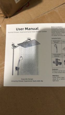Rain shower head set in box