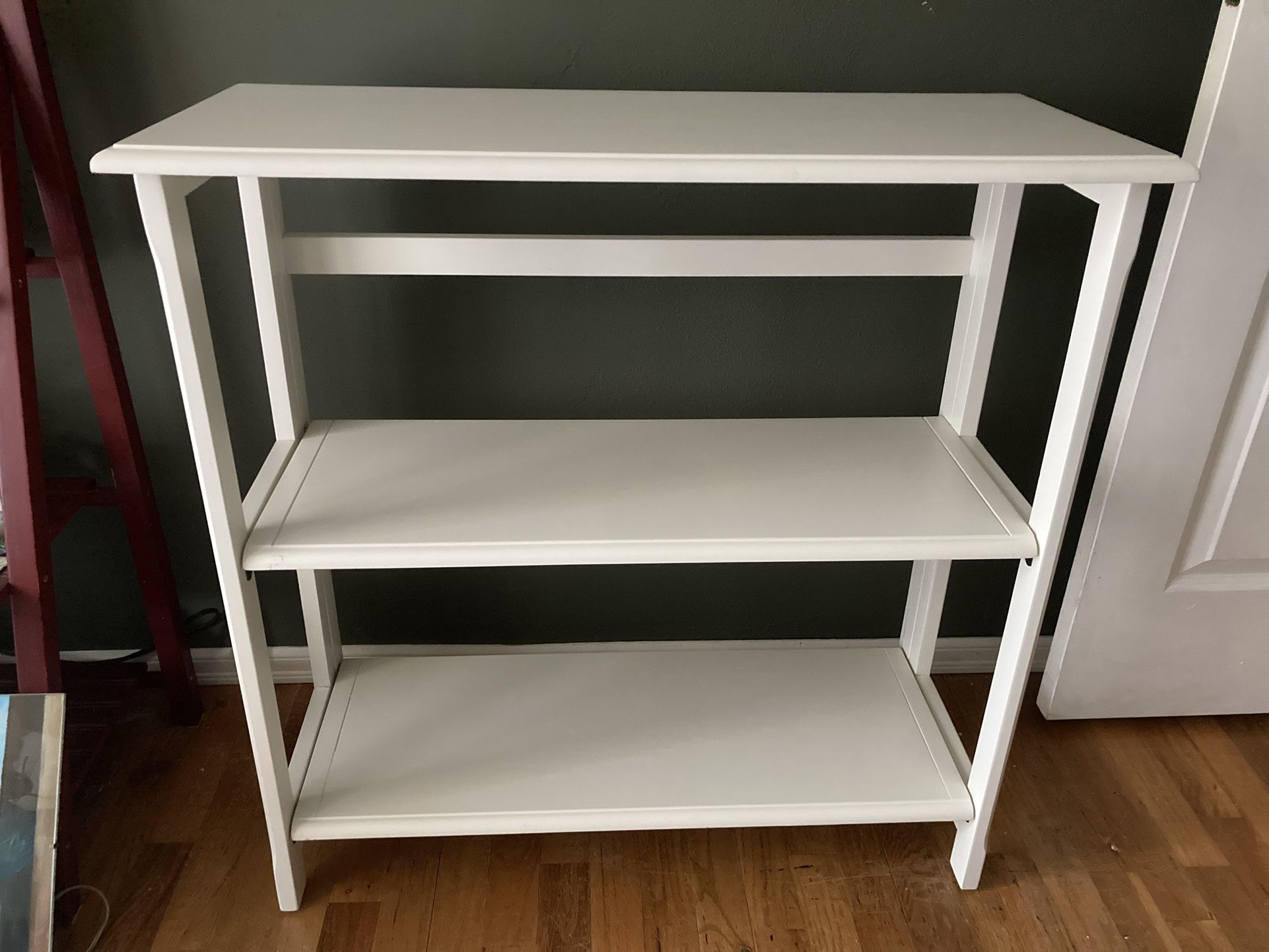 White Solid Wood Bookcase