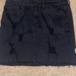 Black Jean Skirt