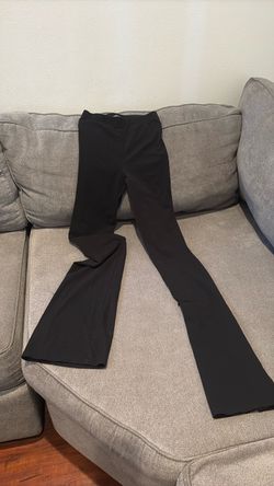 Black Flare Leg Stretch Pants