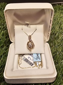 Diamond Ribbon Pendant Necklace (3/8 ct. t.w.) in 14k White or Yellow Gold