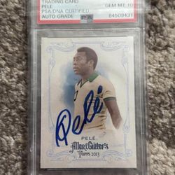 2013 Allen & Ginter PELE On Card Auto Autograph BRAZIL PSA 10