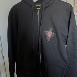 chrome heart black zip up 