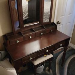 Vanity With A Small Stool