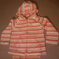 Toddler Girl 18 Month Microfleece Hoodie Jacket